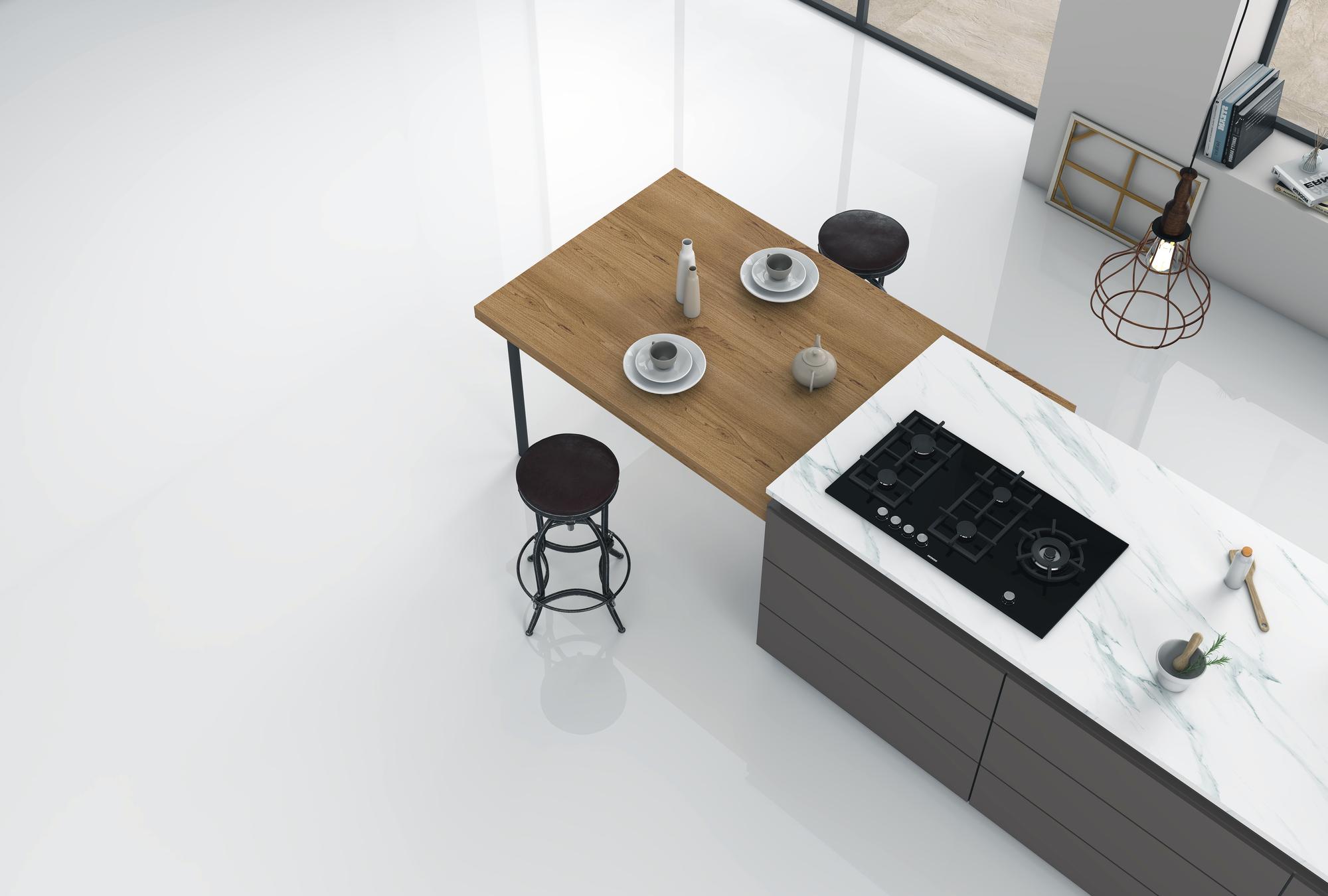 Bucătărie modernă open-plan